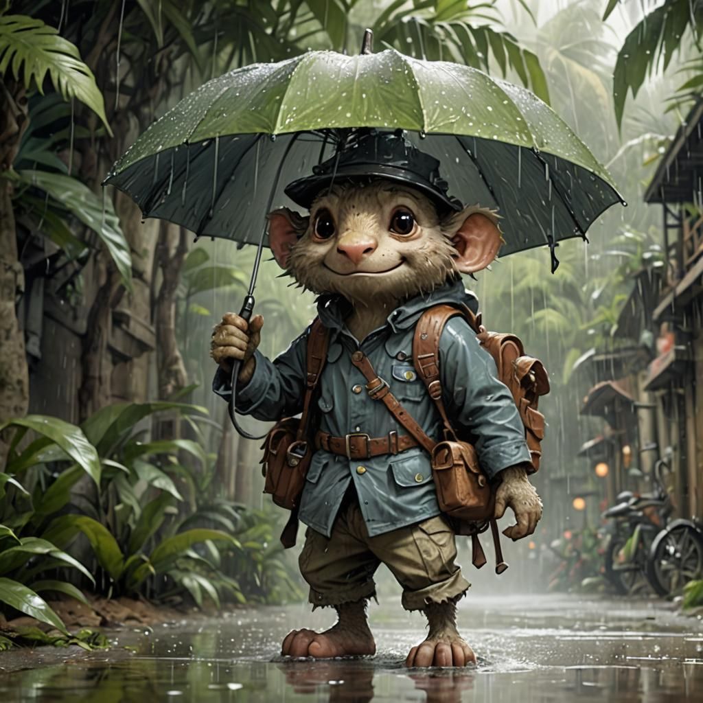 Cute Tropical Mascot Art in Comic Style