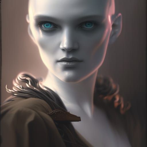 Eerie Ghost Portrait in High Resolution