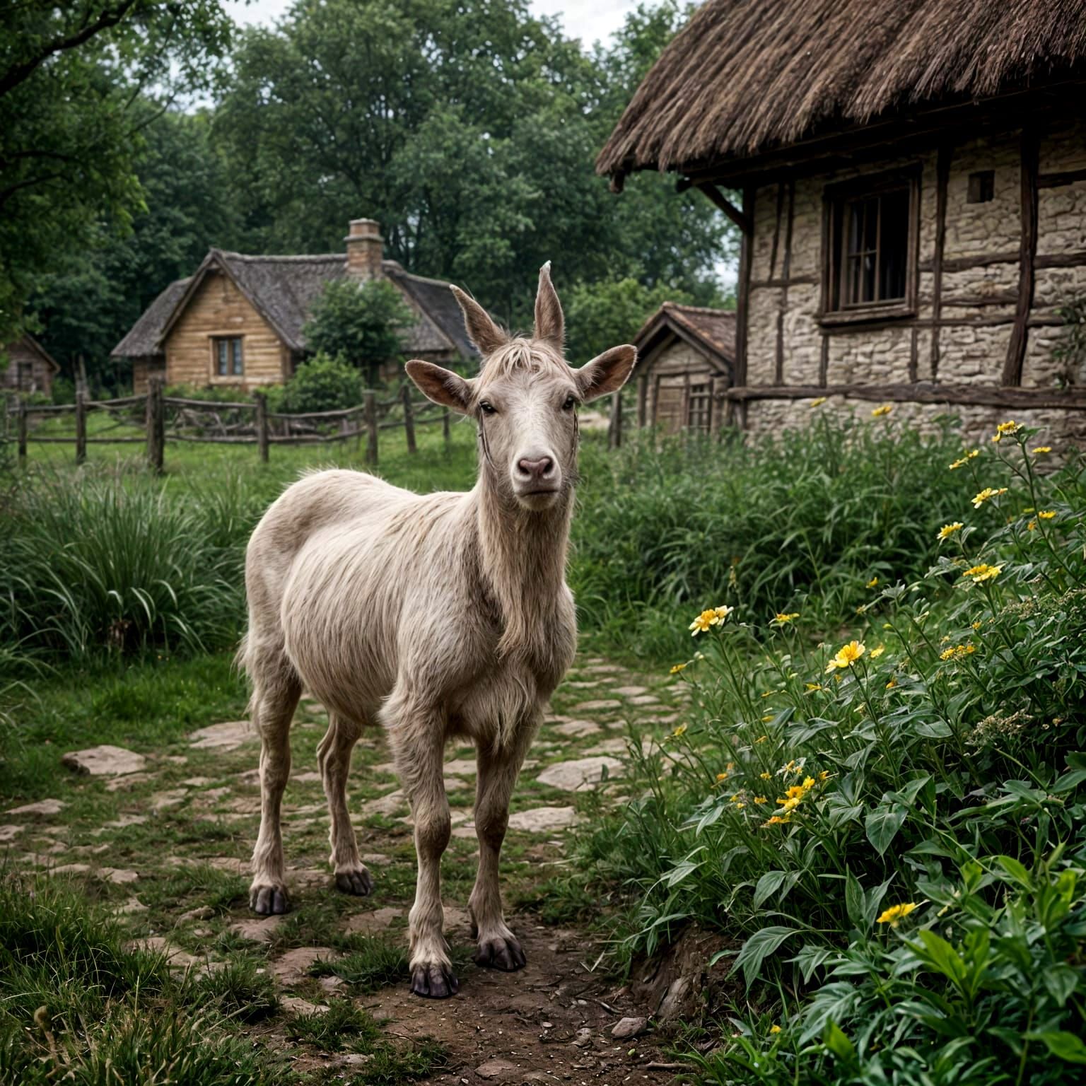 Medieval Youthful Goat Gaze