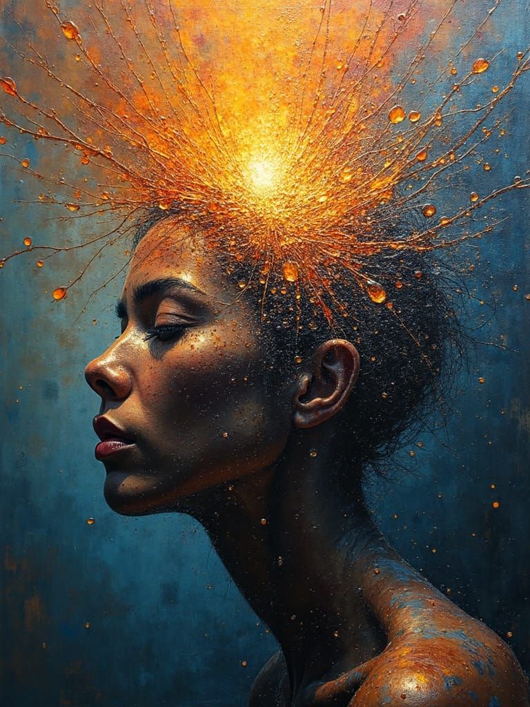 Crumpled Steelwool Pressured Linewaves Shiny Tenebrism