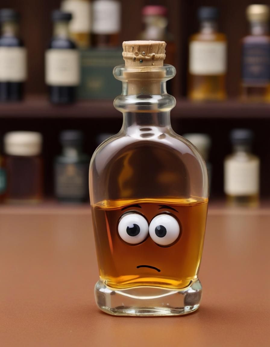 Anthropomorphic Scotch Bottle with Googly Eyes