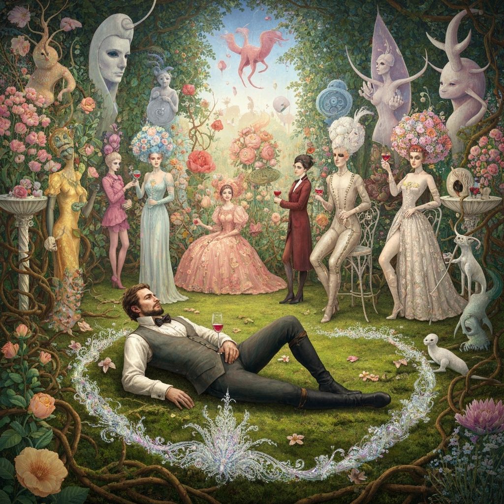 Ethereal Prince in a Surreal Fantasy Garden