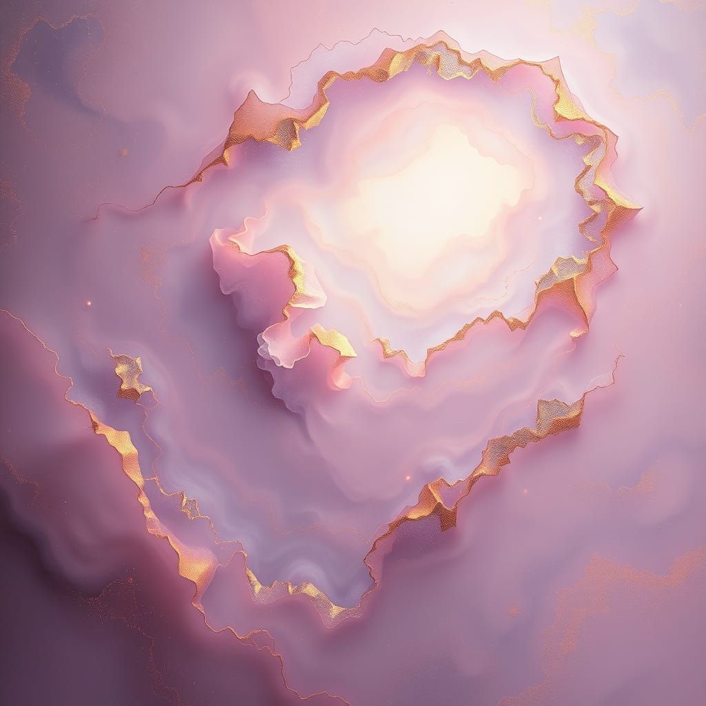 Cosmic Nebula Emanating Maternal Energy in Abstract Style