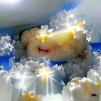 Divine Sunshine Illuminates Heavenly Clouds