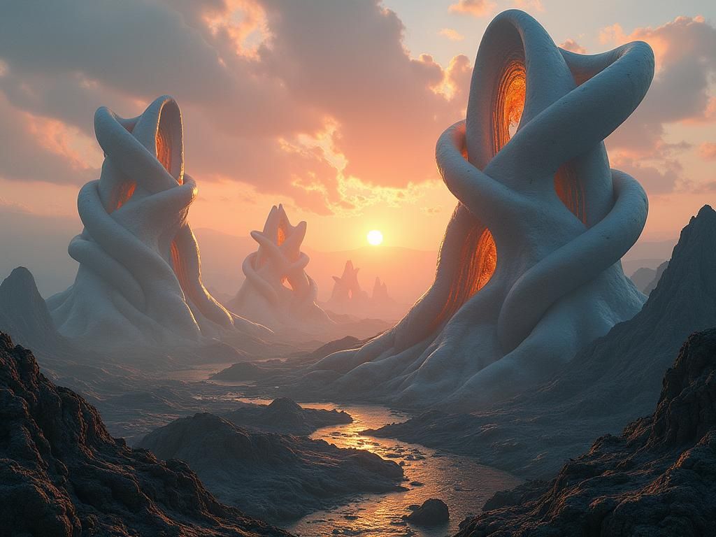 Biomorphic Towers Rise in Chromoatmospheric Landscape