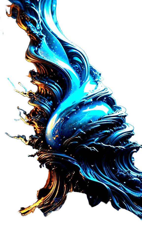 Opal Tornado Sculpture in Geometric Abstract Style