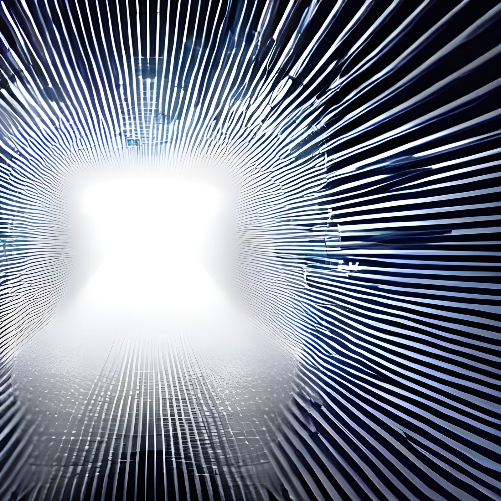 Abstract Tunnel to Upside Down 4D World