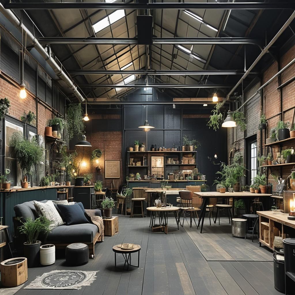 Liminal Industrial Bohemian Upcycled Space