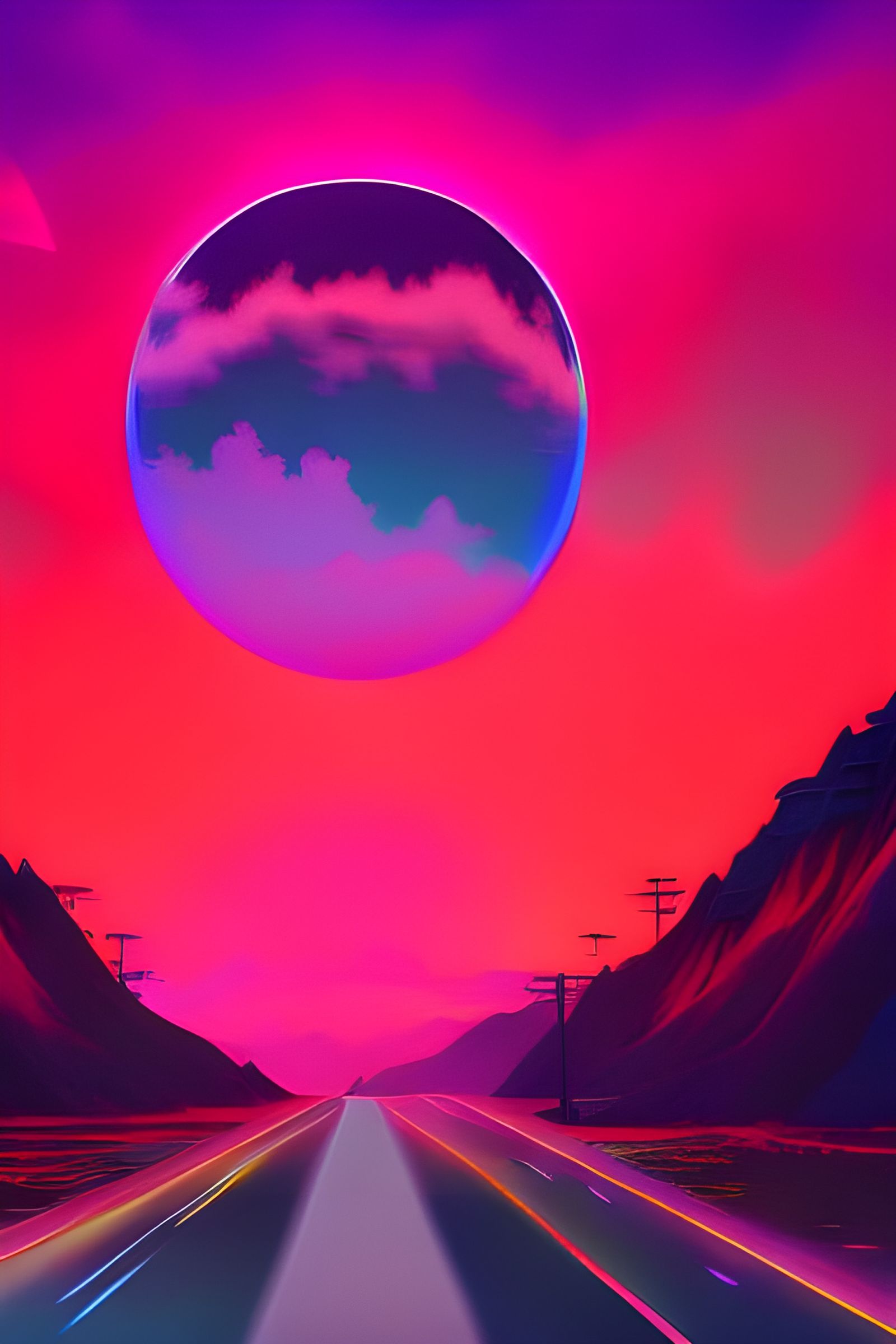 Psychedelic Vaporwave Portrait in 8K Resolution