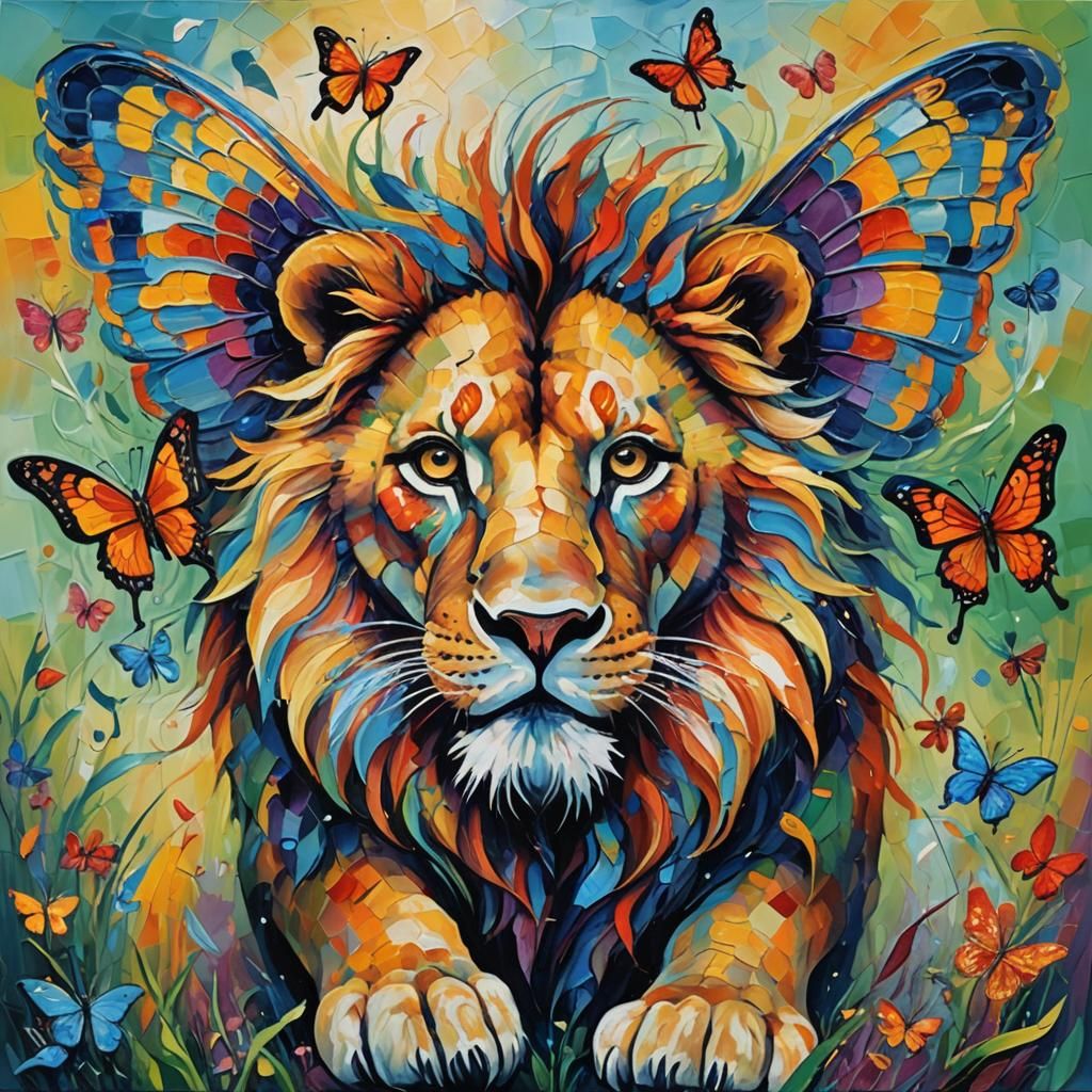 Colorful Hybrid Fantasy Creatures in Expressionist Style