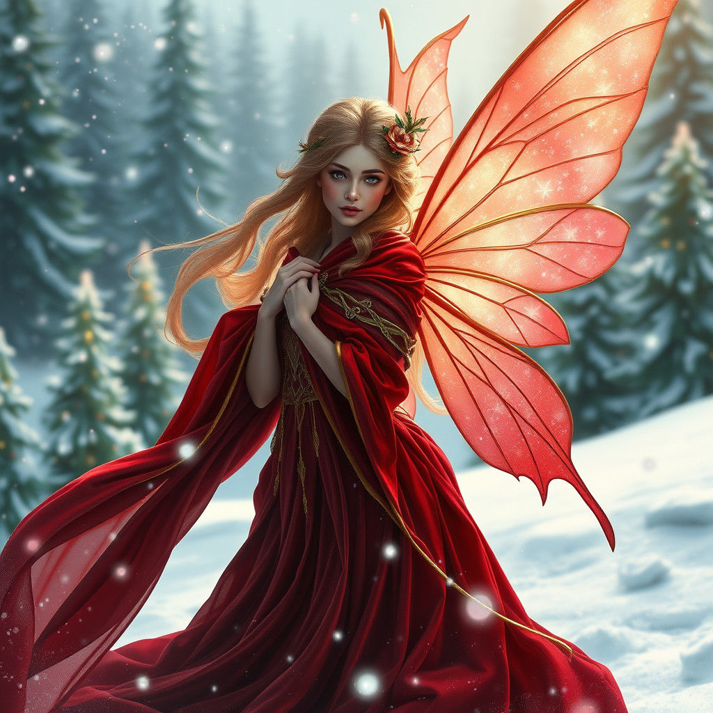 Crimson Fairy in Winter Wonderland