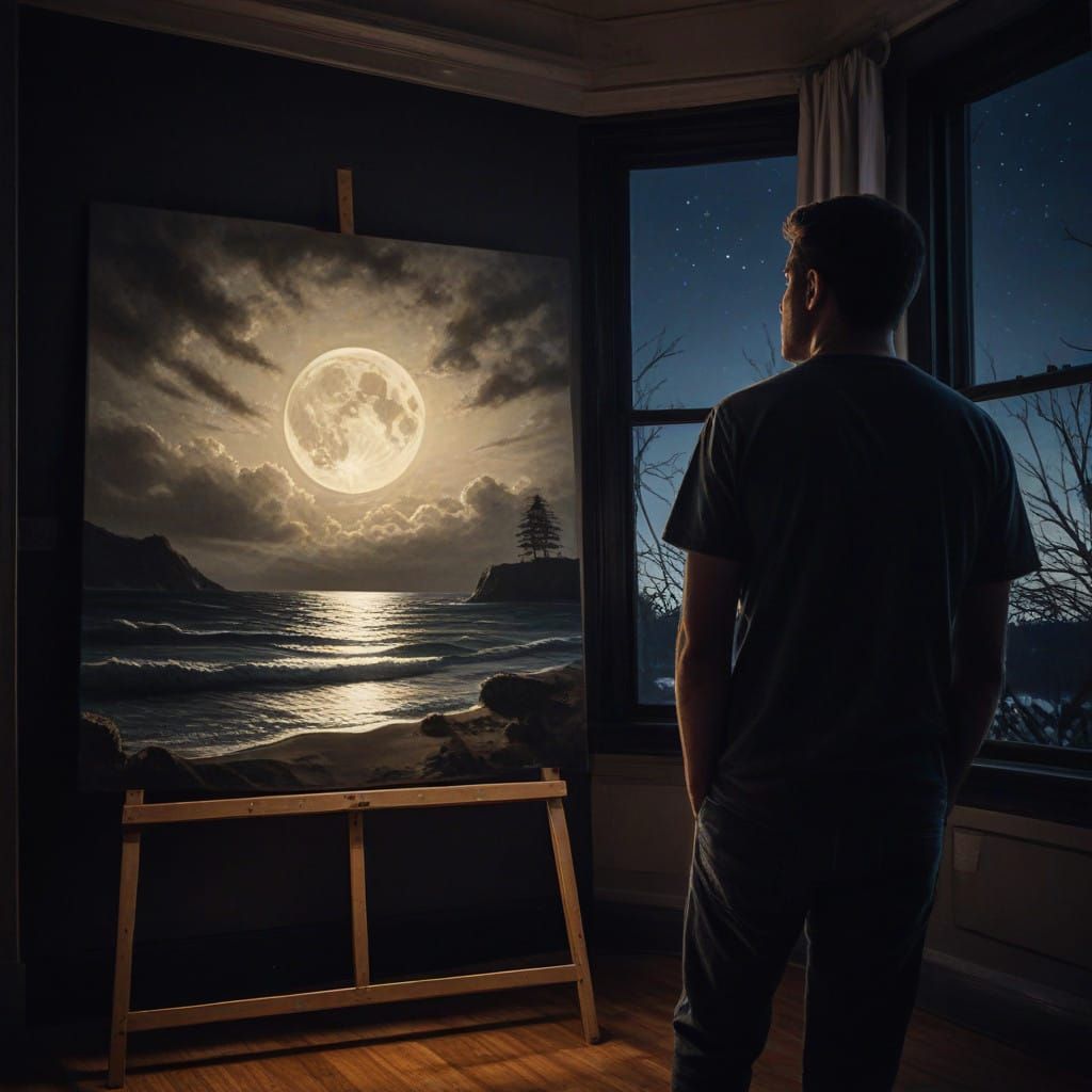 Artist Lost in the Creative Process