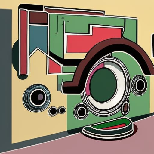 1920s Video Game Console in Gouache Style