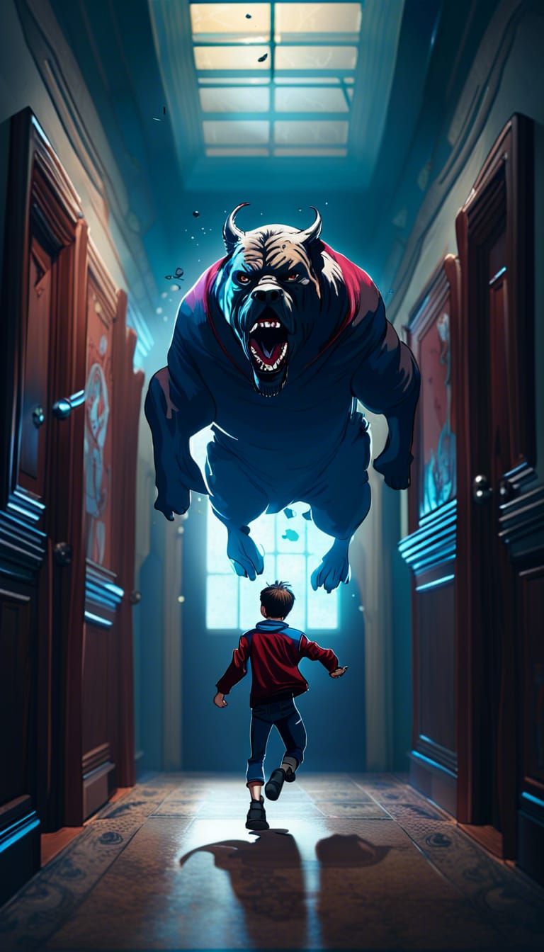 Boy Uses Telekinesis in School: Matte Painting