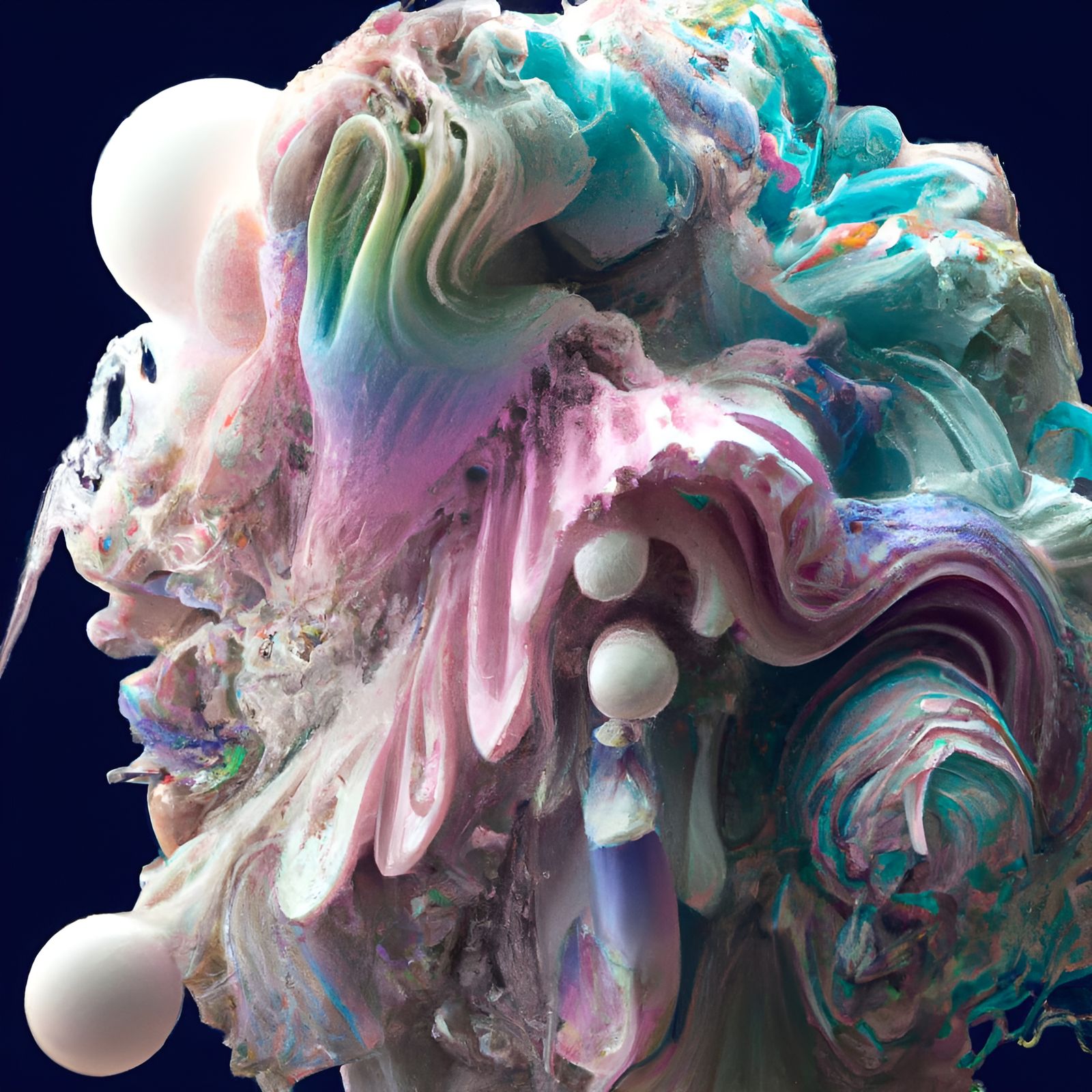 Ornate Opalescent Substance Design in Biopunk Style