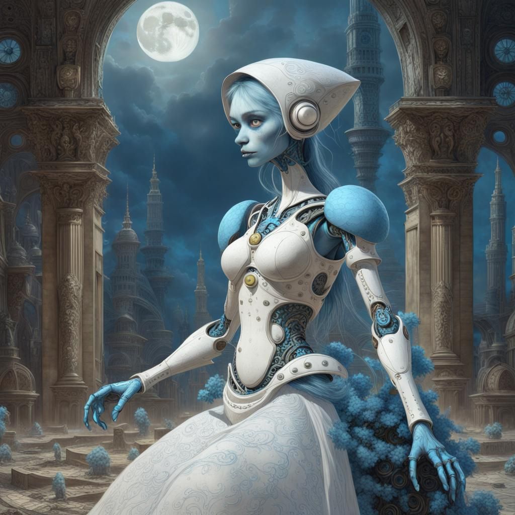 Blue android