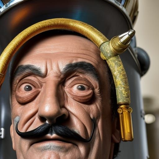 Dali-esque Plumber Installing Elaborate Pipework