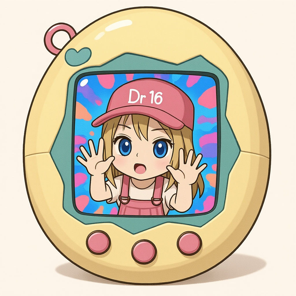 Anime Girl Trapped in a Tamagotchi