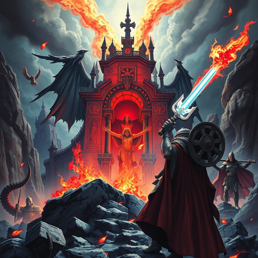 Epic Fantasy Warrior Battles Infernal Forces in 4K