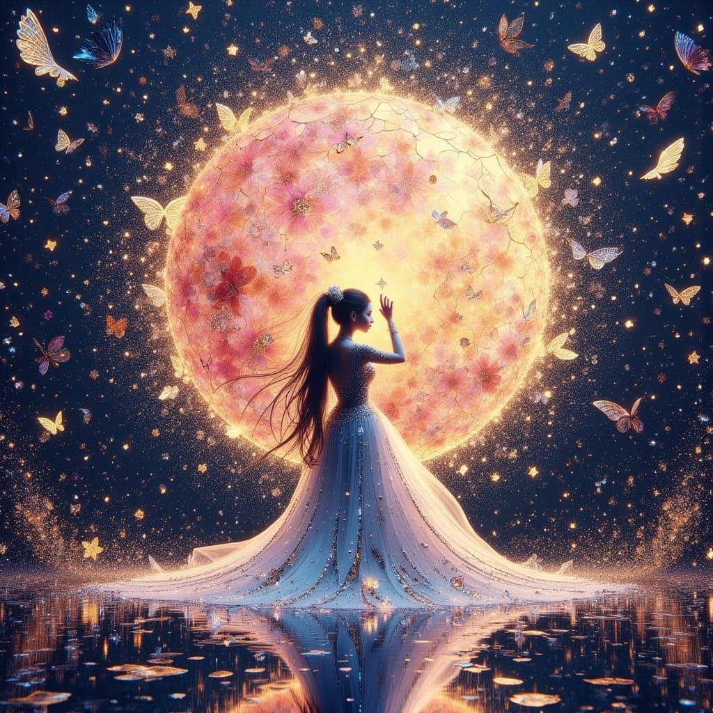 Minimalist Zen Dreamscape in Watercolor and Alcohol Ink