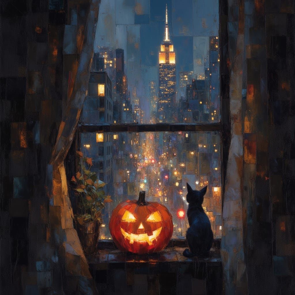 NYC Apartment View: Art Deco Charm with Feline Friend