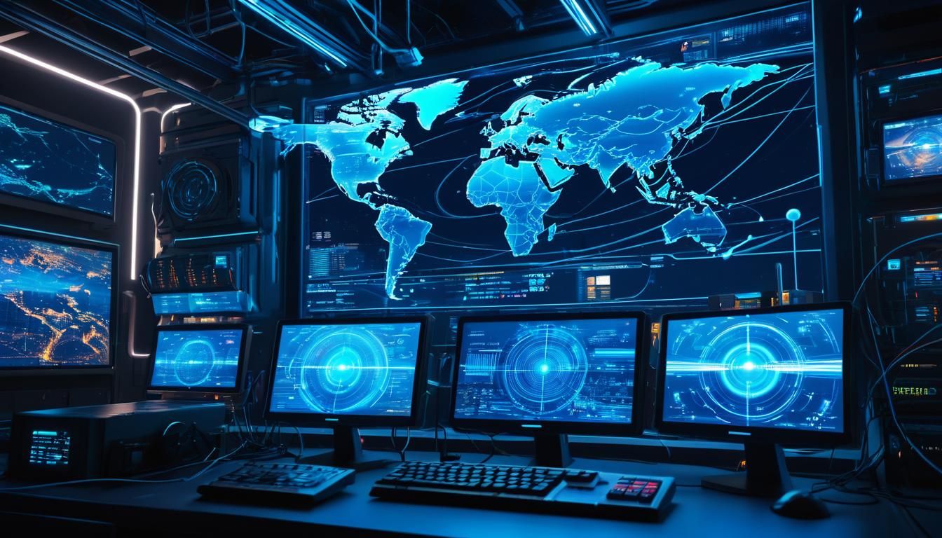 Cyberpunk Weather Prediction System with Neon Lights