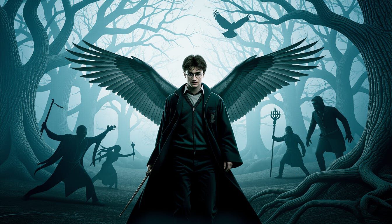 Harry Potter's Stag Patronus in Forbidden Forest