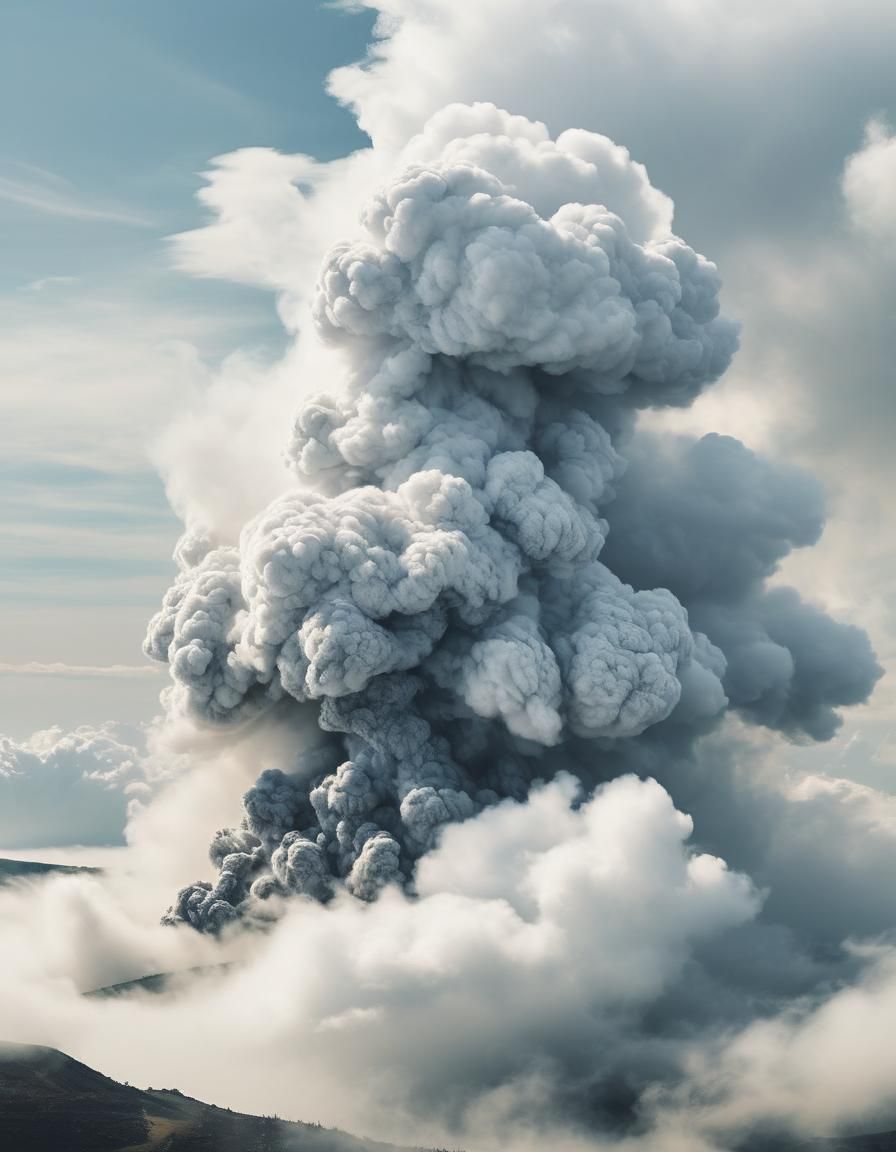 Ethereal White Smoke and Clouds