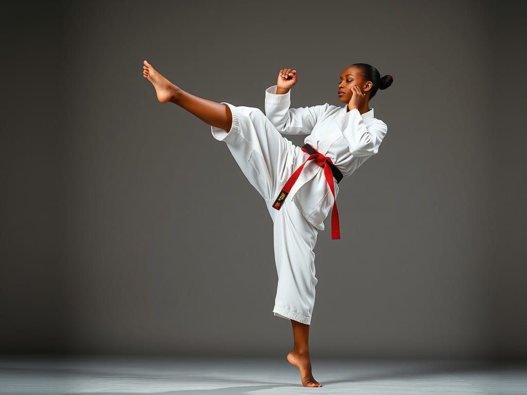 Karate Fighter in Action