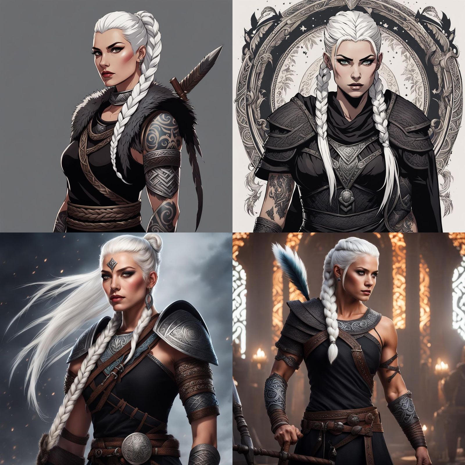 Aasimar Viking Woman Warrior with Maul