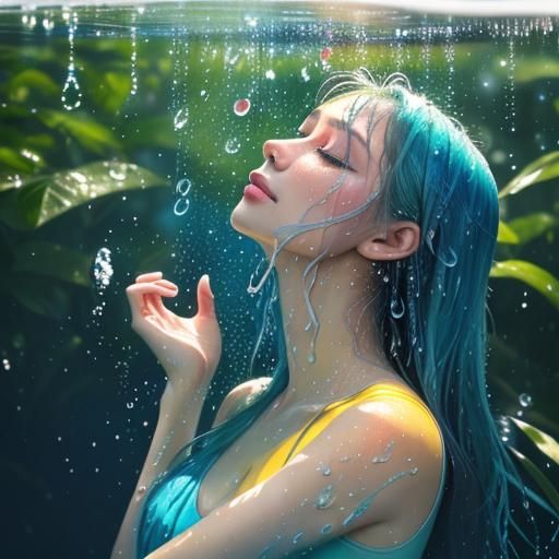 Hands in Water: A Watercolor Painting