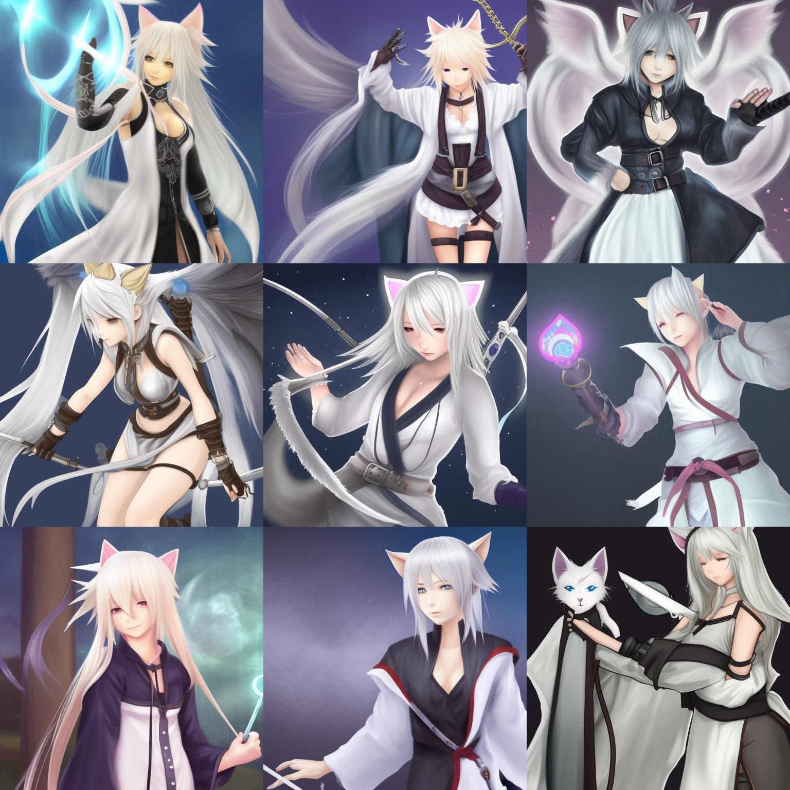 Final Fantasy Cat Girl in Dungeon Bossfight