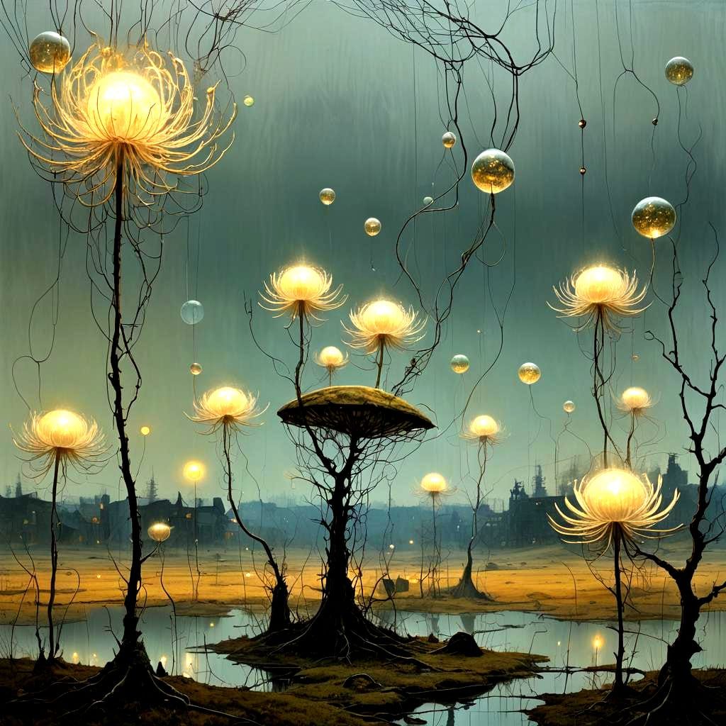 Monochrome Inner World: Abstract AI Art