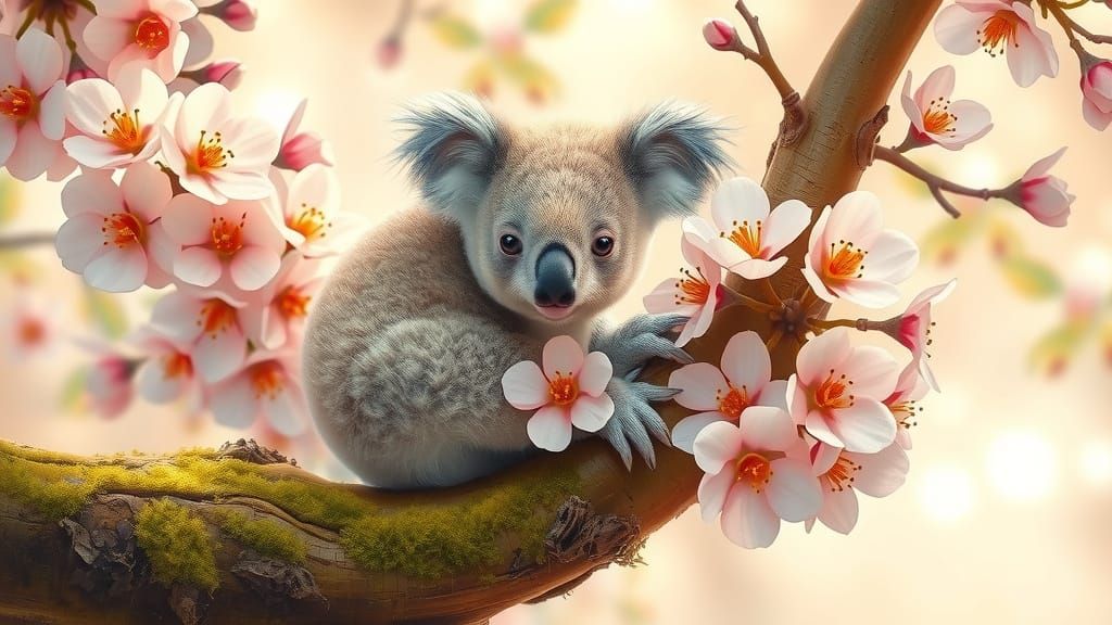 Surreal Eucalyptus Grove in Soft Focus