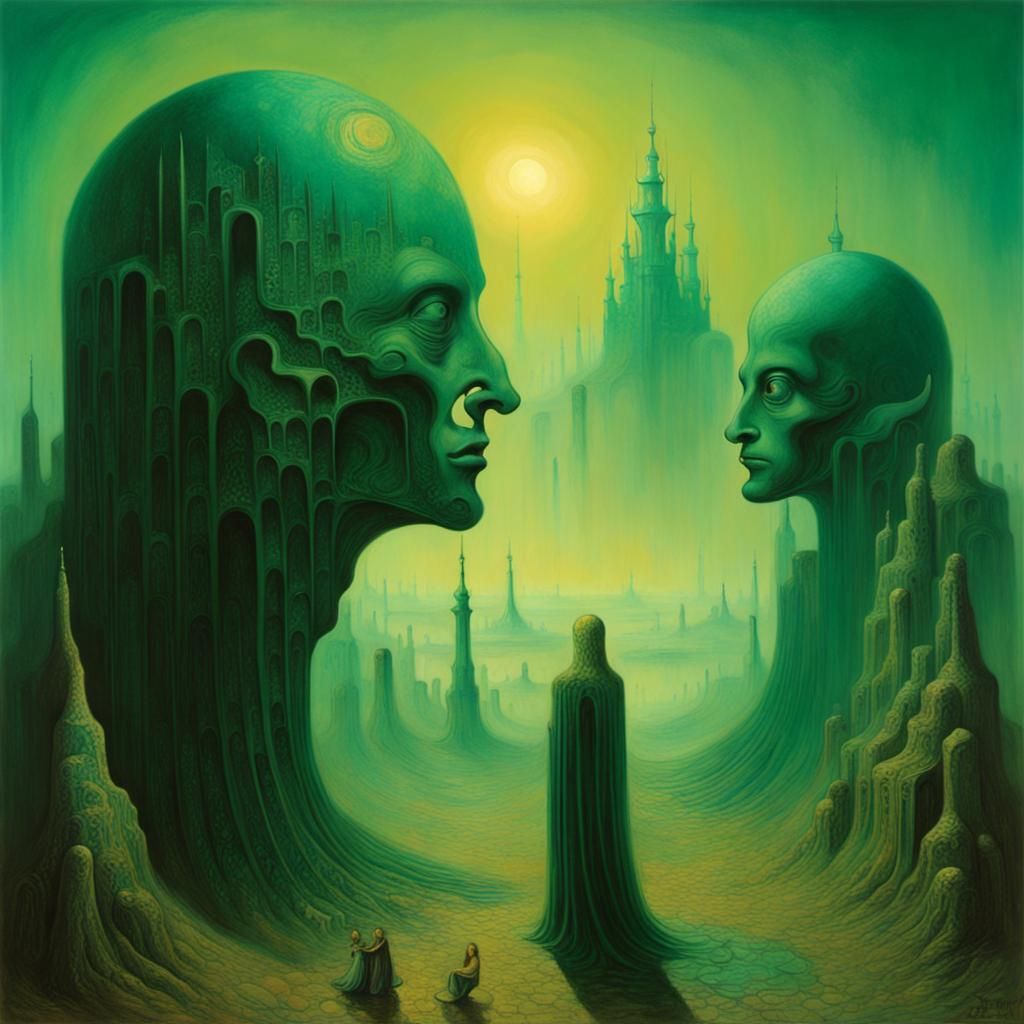 Surreal Emerald City Dreamscape