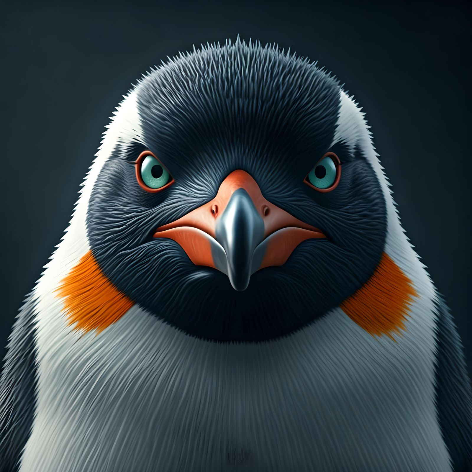 Giant Penguin Stares Angrily