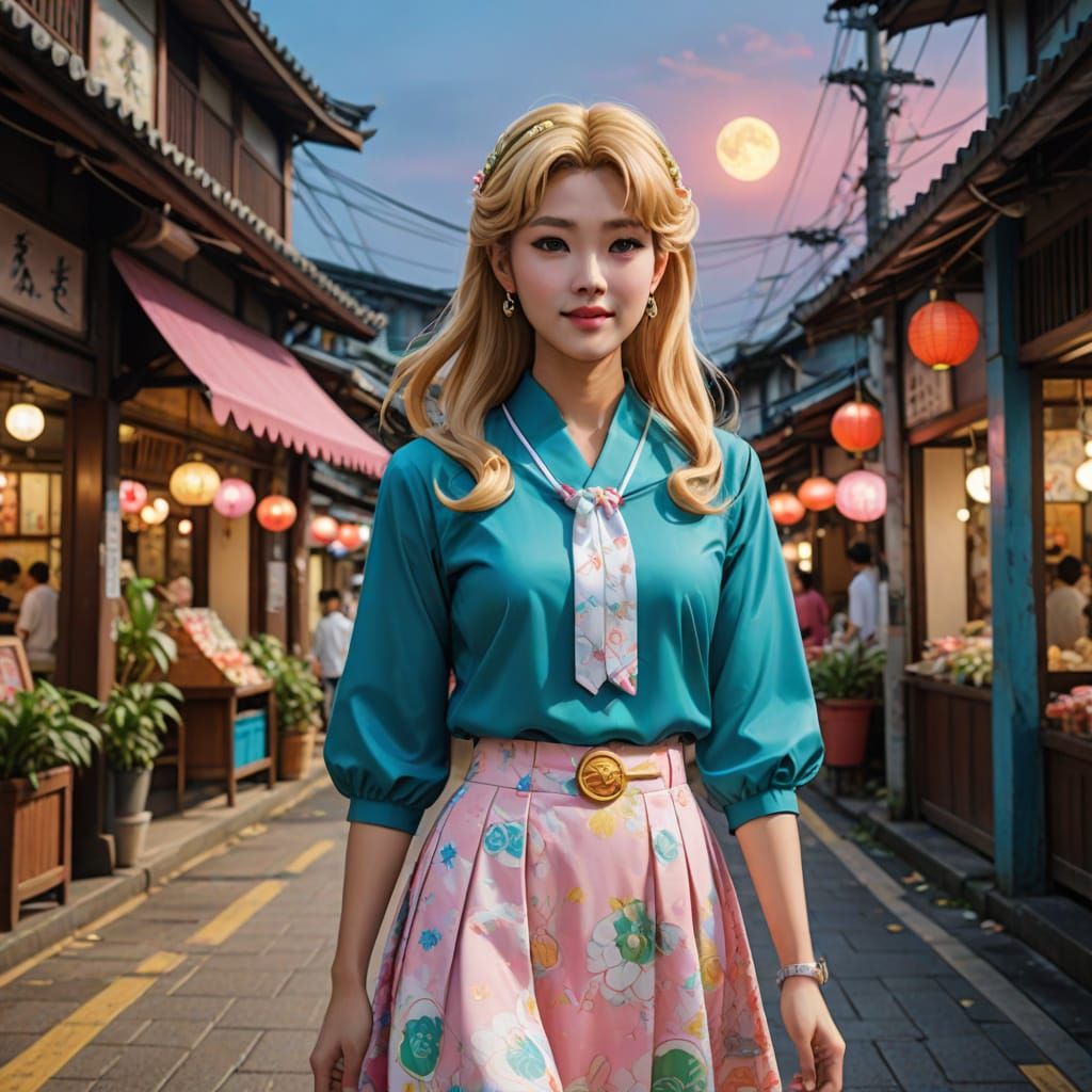 Usagi and Her Daugther in Vibrant Malaysian Streets