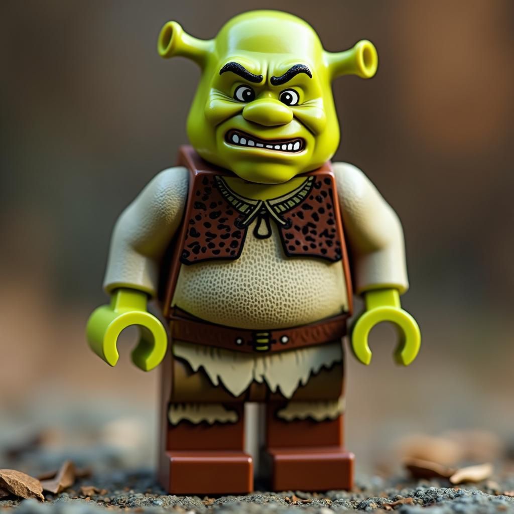 Grumpy Lego Shrek Minifigure
