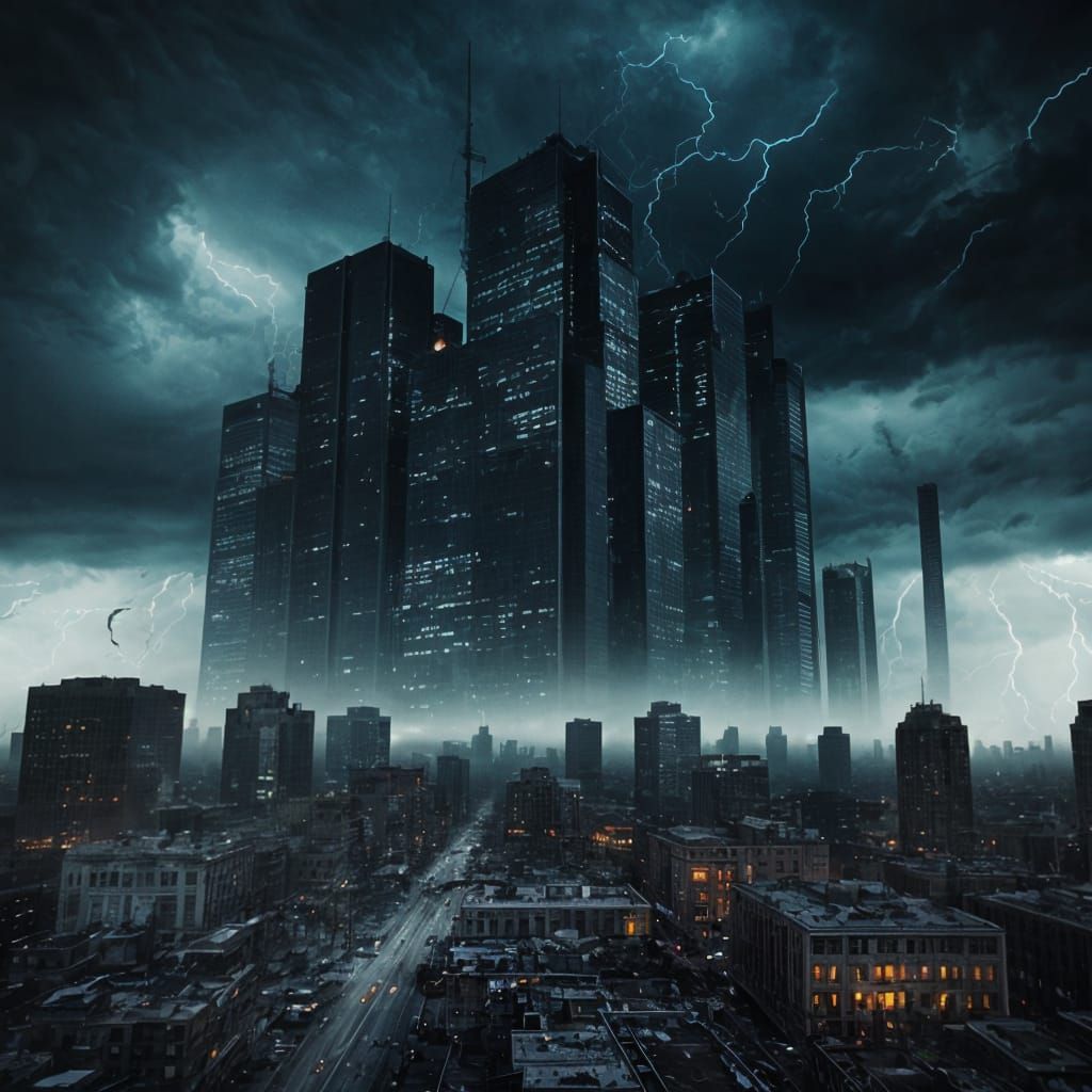 Storm Over Abandoned City: Anomalies and Lightning