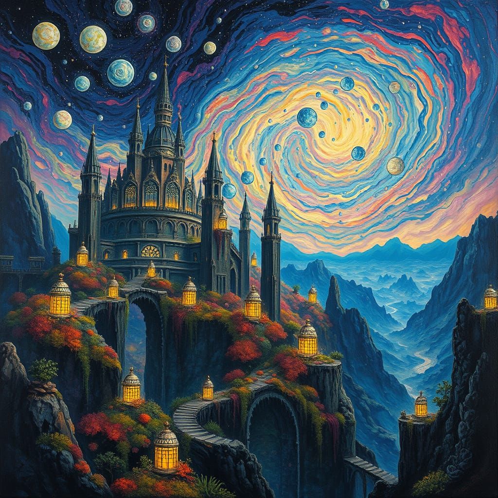 Alien Cityscape Meets Ancient Ruins in Nebula