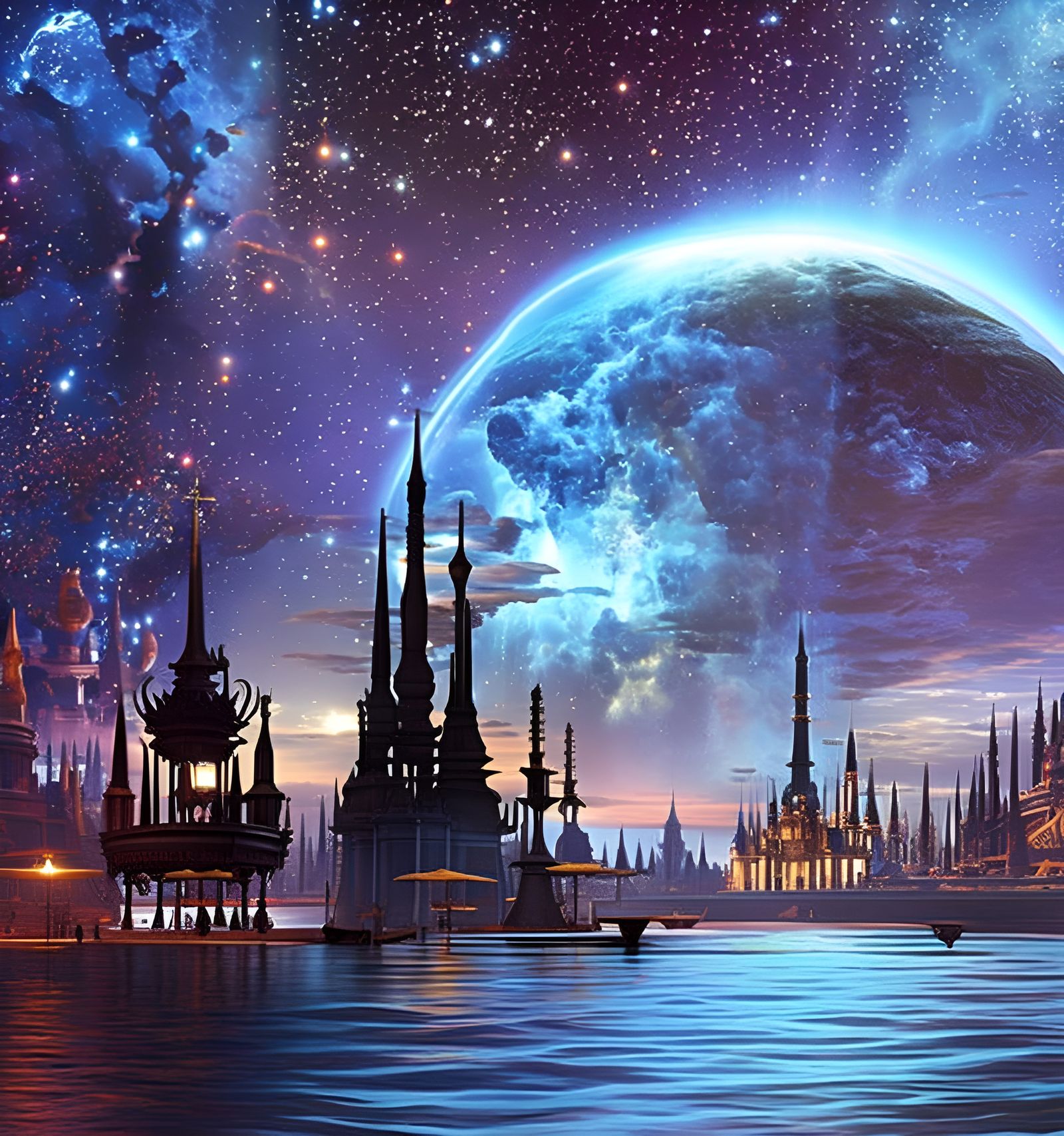 Magical Indigo Space Whirlpool in Ornate City