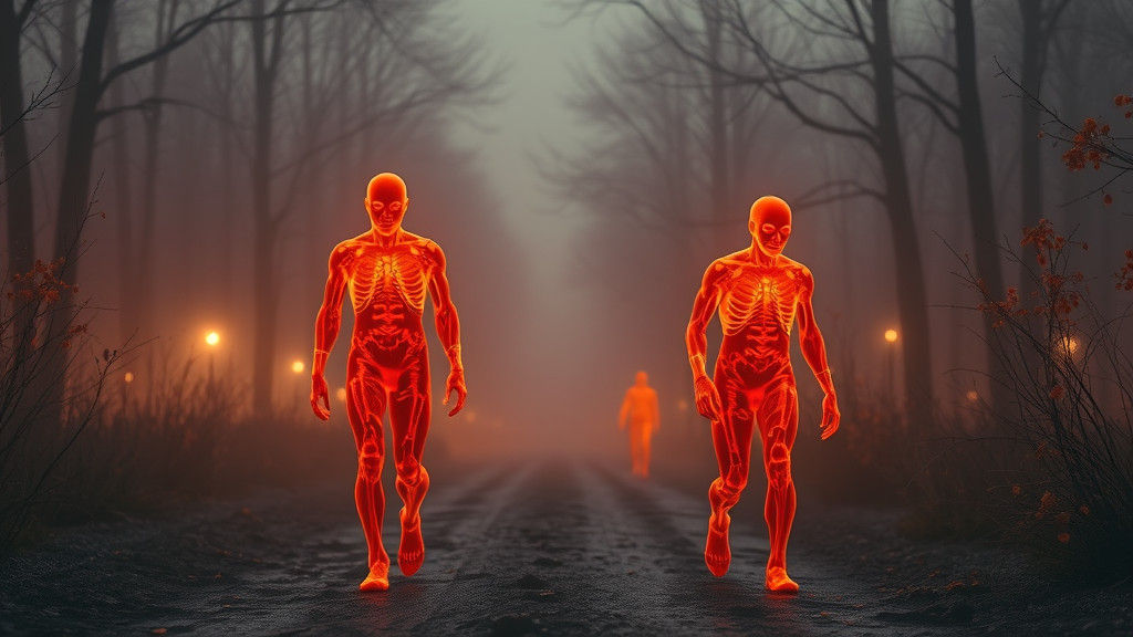 Apocalyptic Walker: Vibrant Photo Illustration