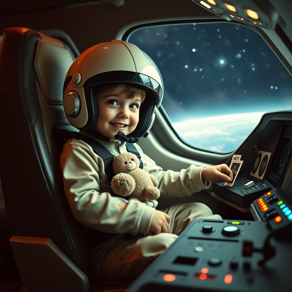 Whimsical Space Captain's Magical Escape