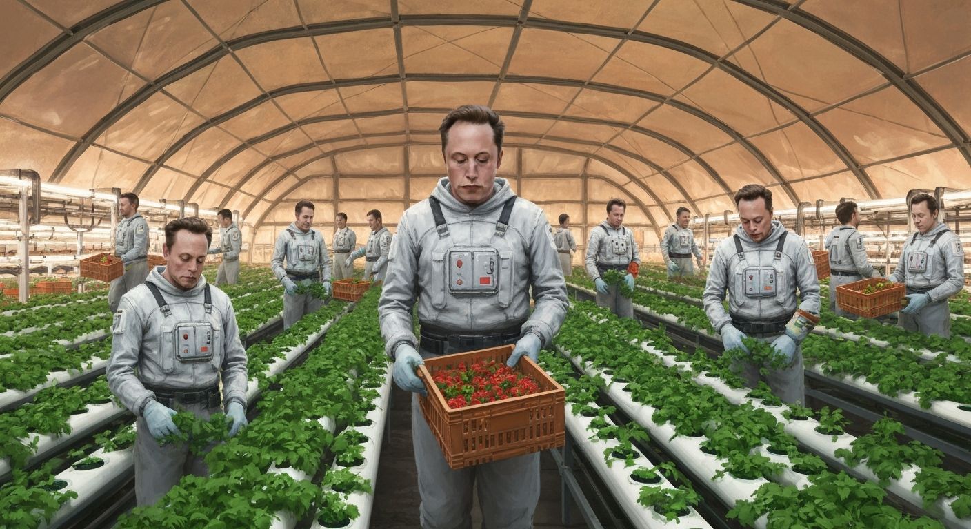Elon Musk Clones Cultivate Mars Biodome Crops