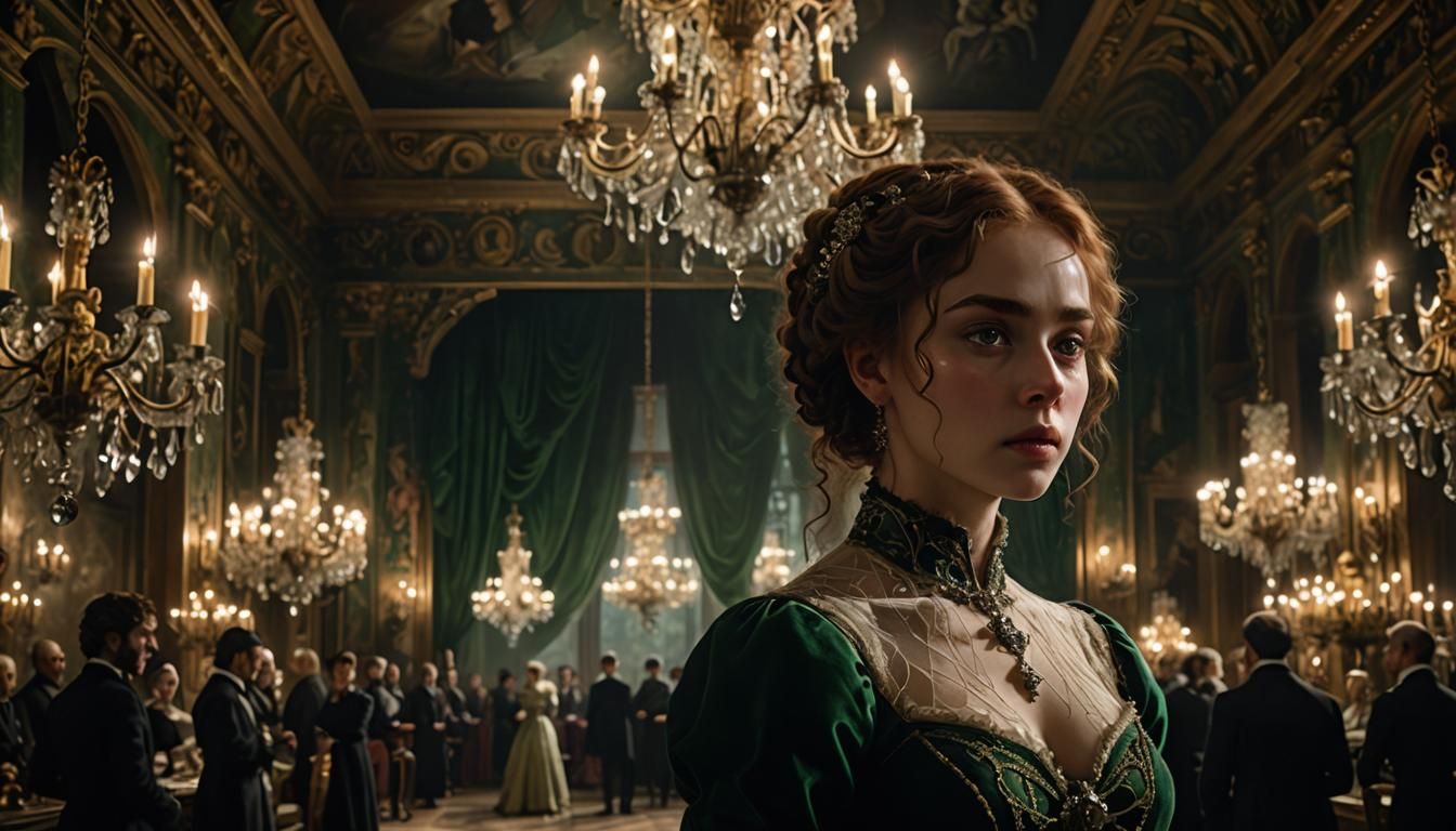 Surreal Anime Art: Anna Karenina in Ballroom