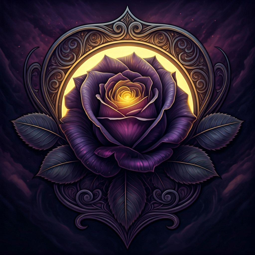 Gothic Rose Unveils Under Moonlit Sky