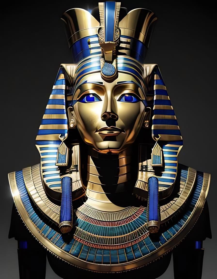 Egyptian golden pharaoh death mask