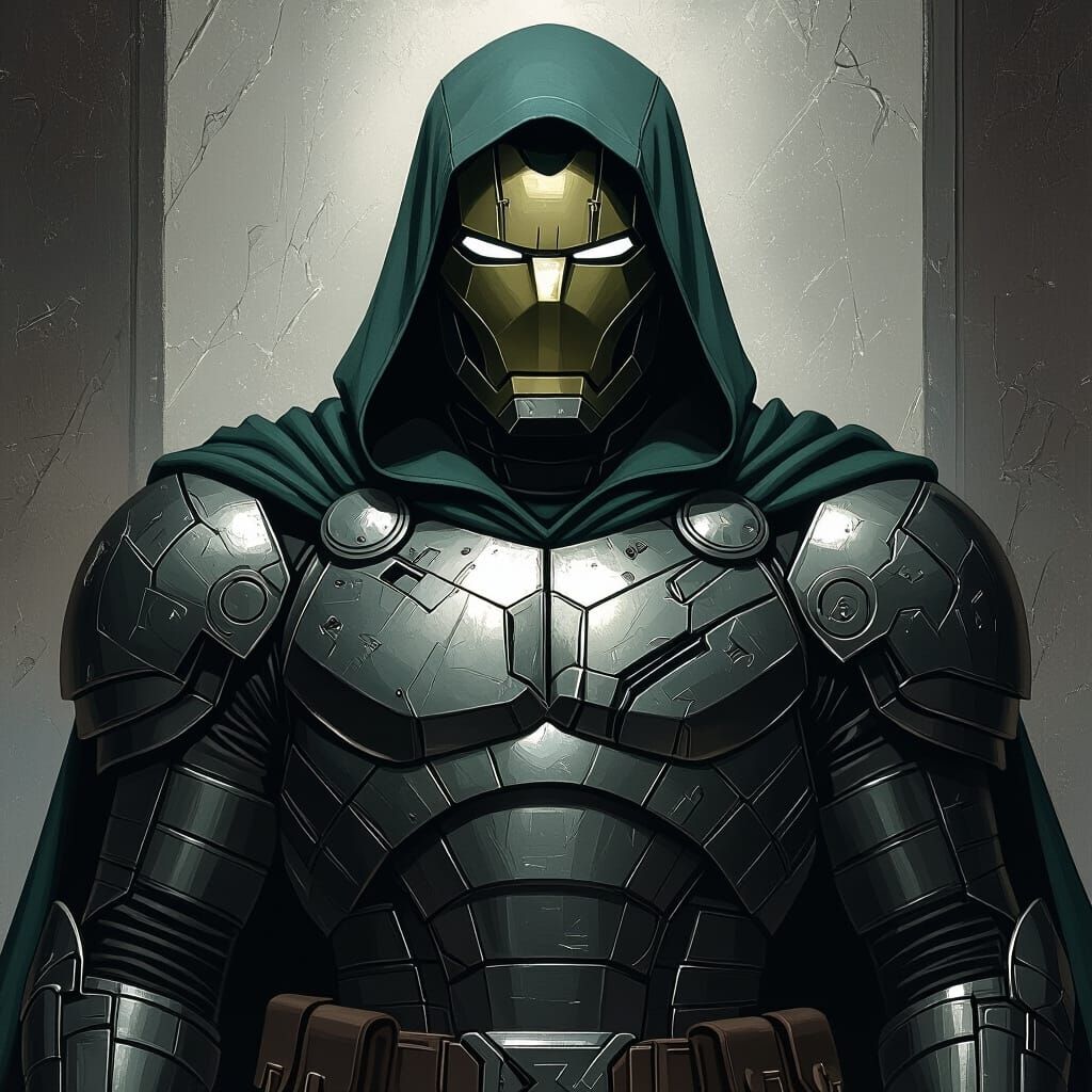 Dr. Doom with Iron Mask in Metallic Armor