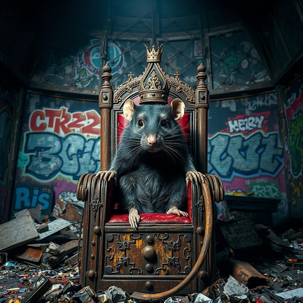Rat King Reigns Over a Grand, Decaying Throne Room