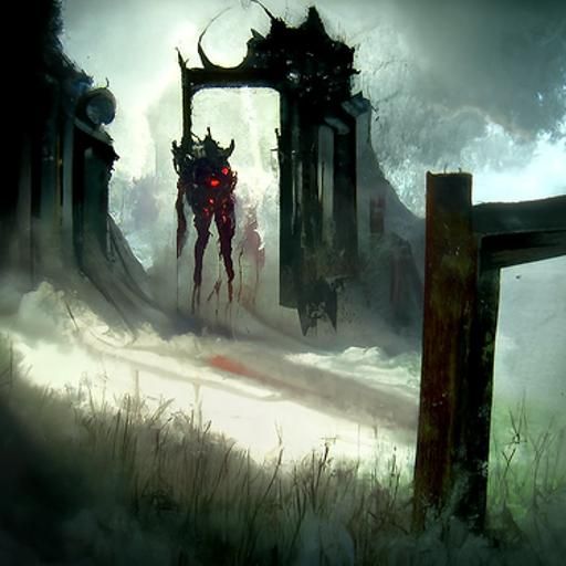 Sinister Gates to Hell by Greg Rutkowski